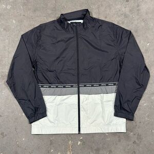 Stussy Mens Wraparound Black / White Windbreaker Ultralight Jacket Men’s XXL